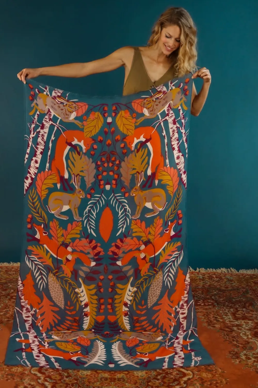 Powder UK Scarves & Wraps|Woodland Kingdom Printed Scarf