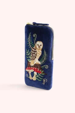 Powder UK Sunglasses & Cases|Woodland Owl Velvet Sunglasses Pouch