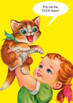 Greeting Cards|Put Me Down Cat Greeting Card
