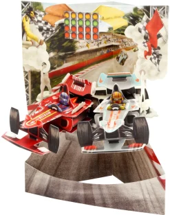 Greeting Cards|Racing Cars Swing Card