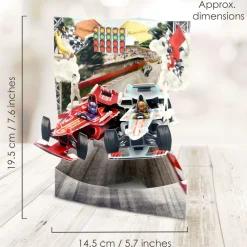 Greeting Cards|Racing Cars Swing Card