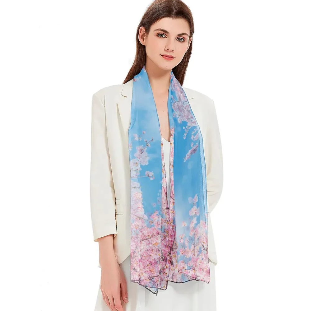 RainCaper Scarves & Wraps|Cherry Blossoms Sheer Scarf