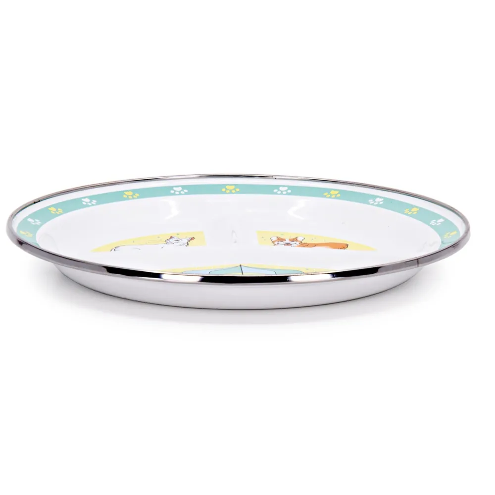 Children's Tabletop|Raining Cats & Dogs Toddler Plate
