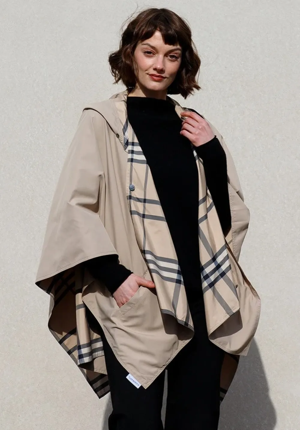 Rainwear & Umbrellas|Rainrap (Camel & Plaid)