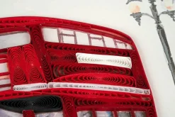 Greeting Cards|Red Double-Decker Bus Quilled Greeting Card