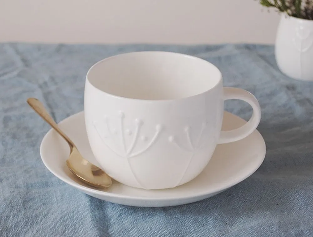 Repeat Repeat Teacups & Saucers|Plum Sprig Teacup & Saucer