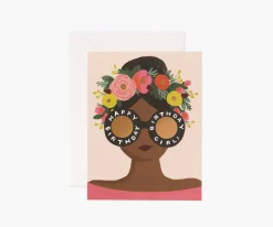 Rifle Paper Co. Greeting Cards|Flower Crown Birthday Girl Birthday Card