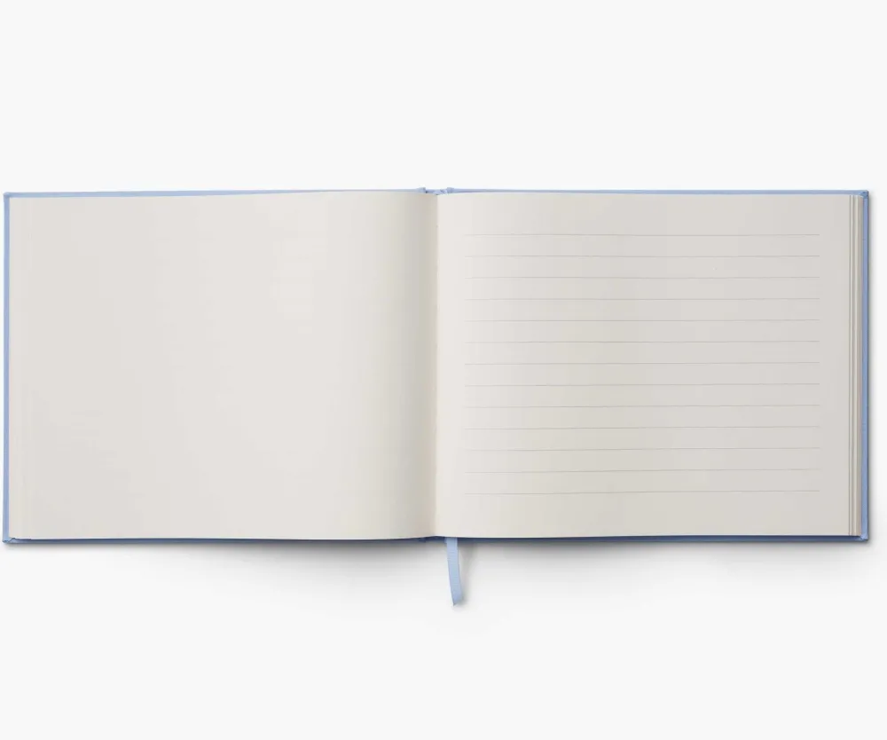Rifle Paper Co. Journals & Other Stationery|Hydrangea Embroidered Fabric Guest Book