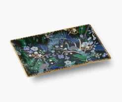 Rifle Paper Co. Trays|Peacock Porcelain Catchall Tray