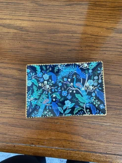 Rifle Paper Co. Trays|Peacock Porcelain Catchall Tray