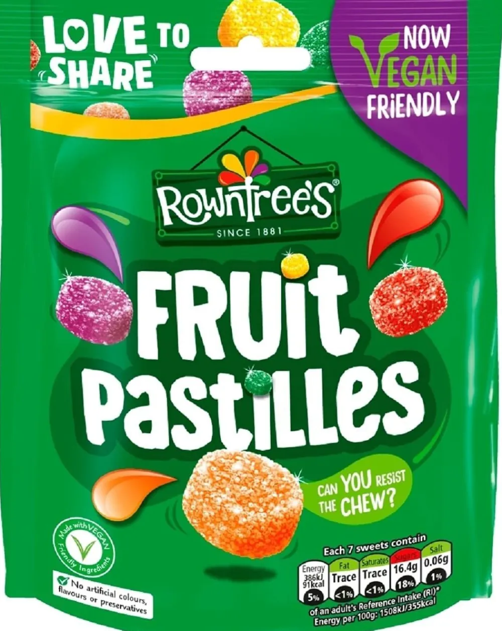 Sweets|Rowntree's Fruit Pastilles Sharing Pouch