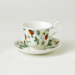 Teacups & Saucers|Roy Kirkham Alpine Strawberry Espresso Cup & Saucer