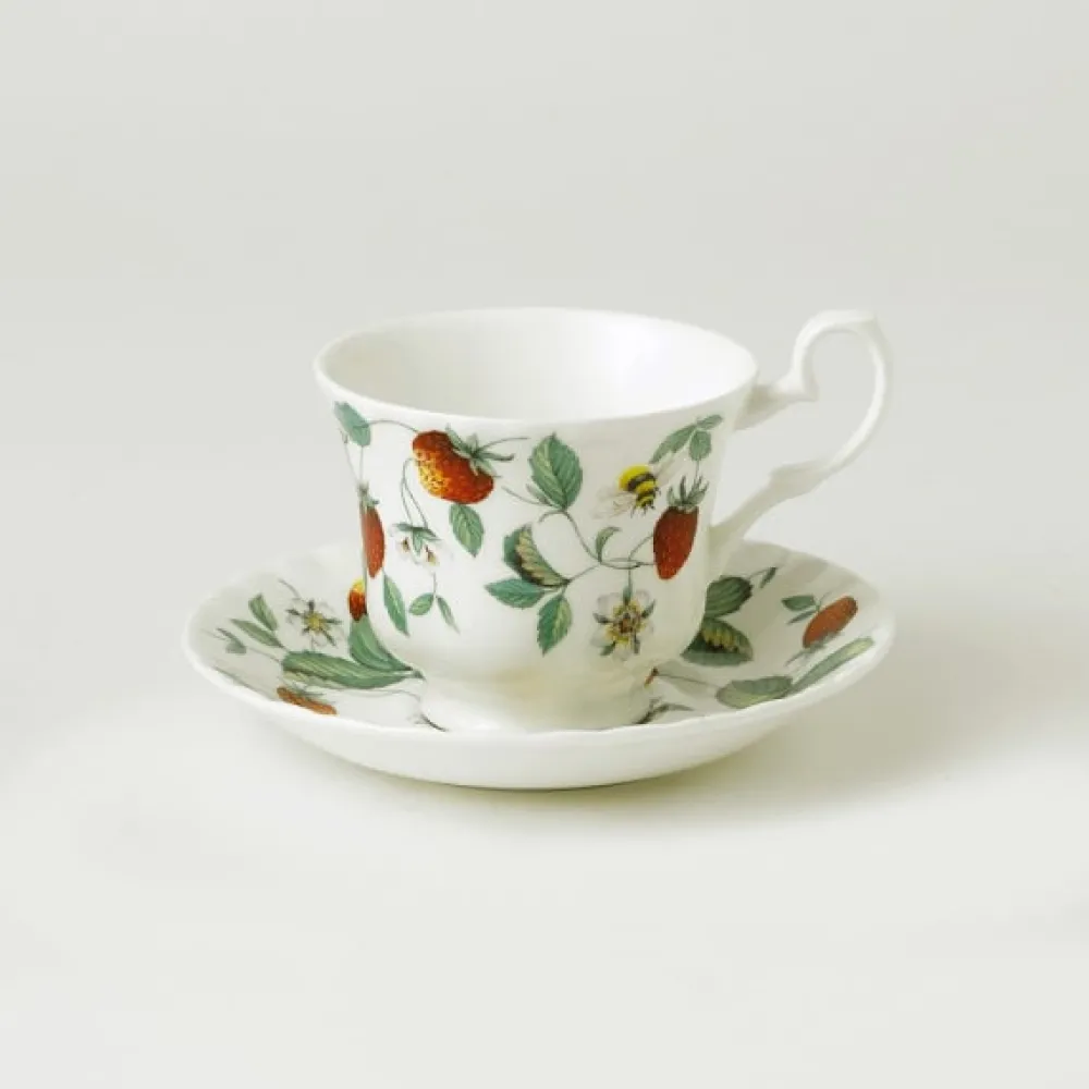 Teacups & Saucers|Roy Kirkham Alpine Strawberry Espresso Cup & Saucer