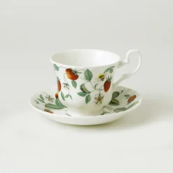 Teacups & Saucers|Roy Kirkham Alpine Strawberry Teacup & Saucer