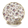 Royal Albert Tea Plates|Teacups & Saucers|100 Years of 1940 English Chintz Teacup, Saucer & Plate
