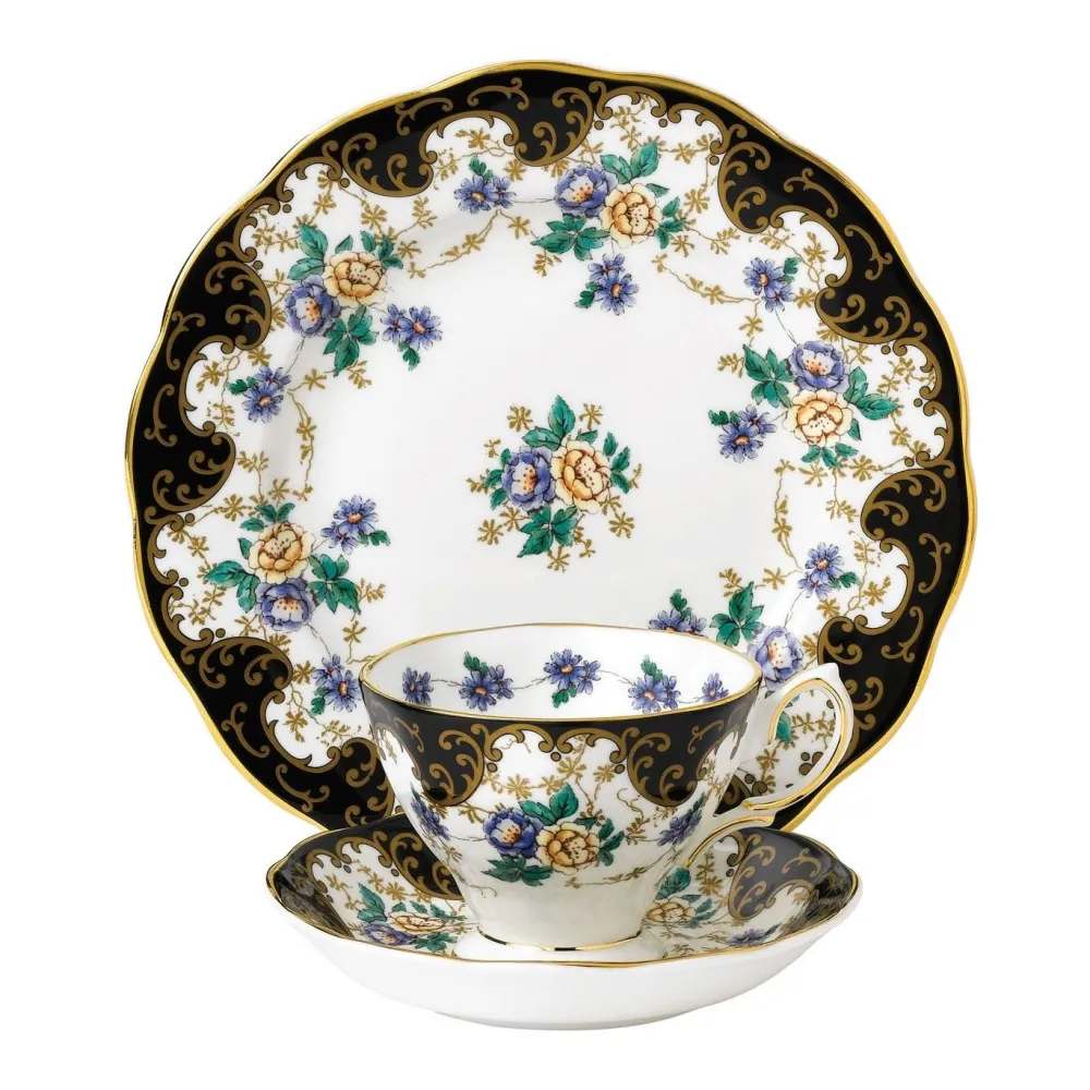 Royal Albert Tea Plates|Tea Sets|100 Years of 1990 Bouquet Teacup, Saucer & Plate Set