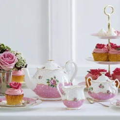 Royal Albert Tea Sets|Teapots|Cheeky Pink 3 Piece Tea Set