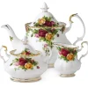 Royal Albert Creamers & Sugar Bowls|Teapots|Old Country Roses Teapot, Cream & Sugar Set