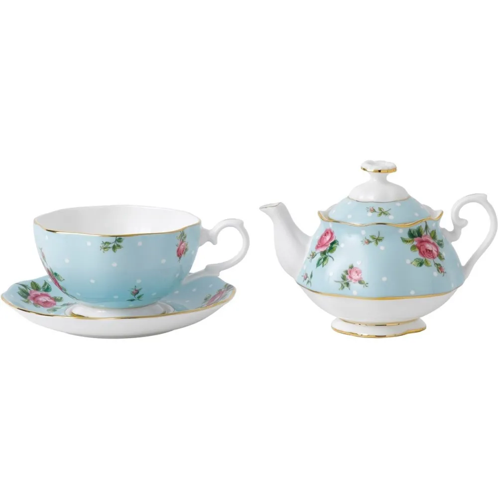 Royal Albert Tea For One|Teapots|Polka Blue Tea for One 500ml 16.9floz