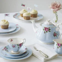 Royal Albert Tea Plates|Polka Blue Vintage Salad Plate