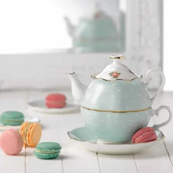Royal Albert Tea For One|Polka Rose Tea for One