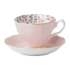 Royal Albert Teacups & Saucers|Rose Confetti Teacup & Saucer Set