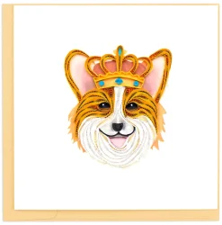 Greeting Cards|Royal Corgi Quilled Greeting Card