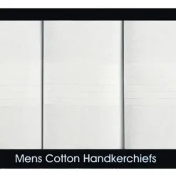 Handkerchiefs|Samuel Lamont Men's 3 White Satin Border Handkerchiefs