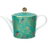 Sara Miller London Teapots|Sara Miller Chelsea Collection Green Birds Teapot