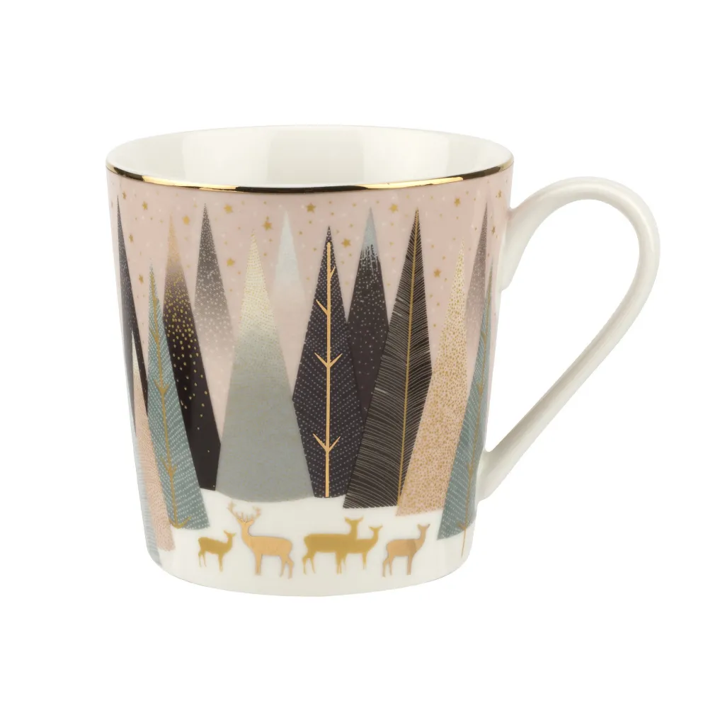 Sara Miller London Assorted Mugs|Sara Miller Frosted Pines Mug (Deer)