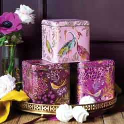 Sara Miller London Decorative Tins|Tea Tins & Storage Jars|Sara Miller Haveli Garden Square Caddies Set