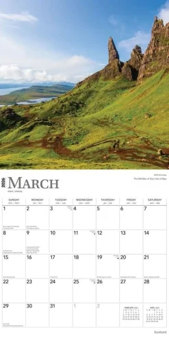 Calendars|Scotland 2026 Square Wall Calendar