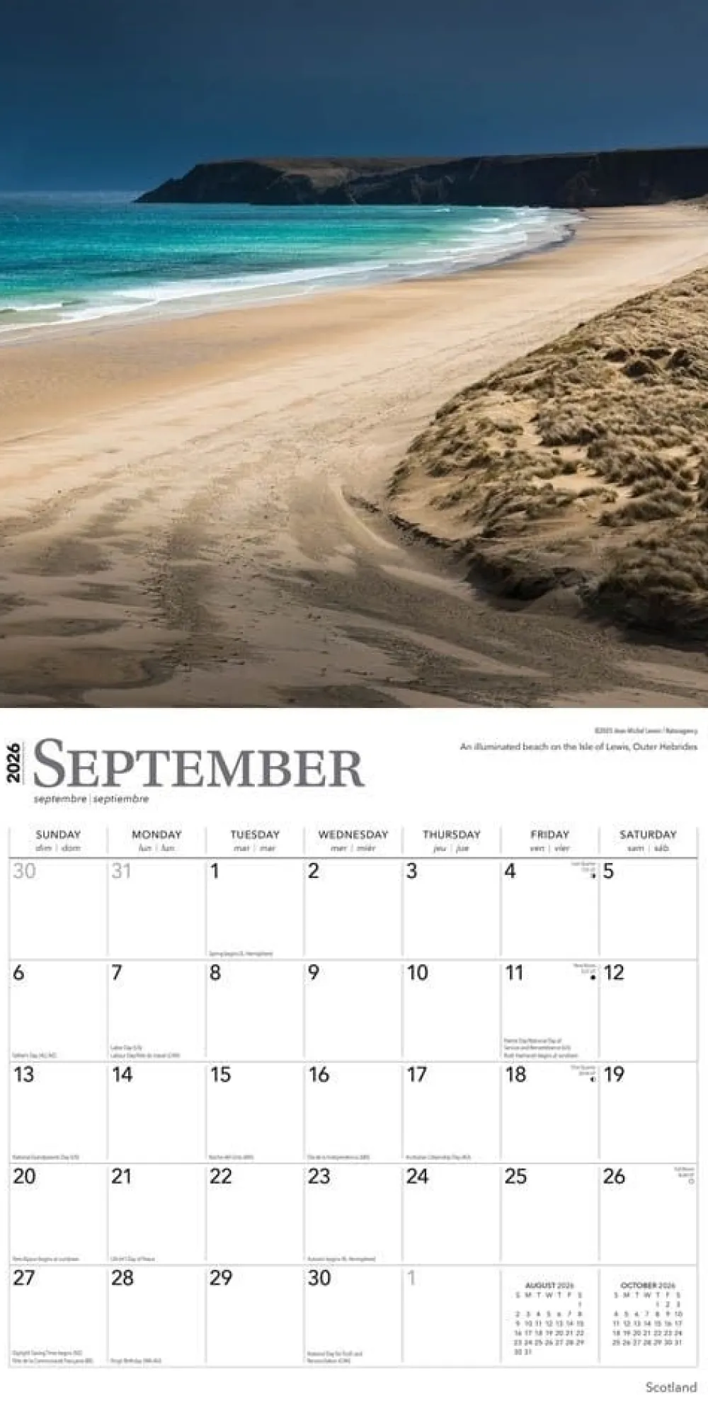 Calendars|Scotland 2026 Square Wall Calendar