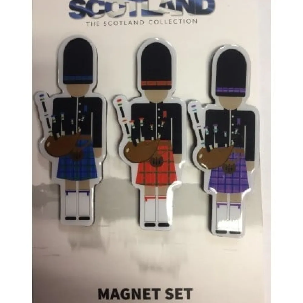 Souvenirs|Scottish Piper Magnets, Set of 3