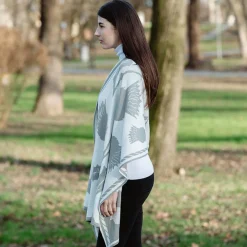 Scarves & Wraps|Scottish Thistle Shawl (Grey)