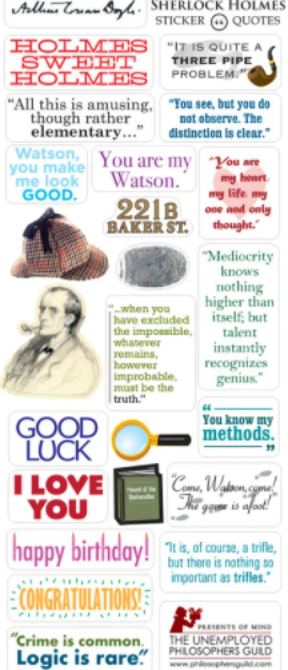 Cultural Icons|Greeting Cards|Sherlock Holmes Quotable Notable Greeting Card