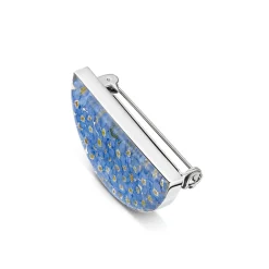 Shrieking Violet Pins & Brooches|Forget-Me-Not Half Moon Silver Brooch