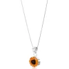 Shrieking Violet Necklaces & Pendants|Sunflower Round Silver Pendant Necklace