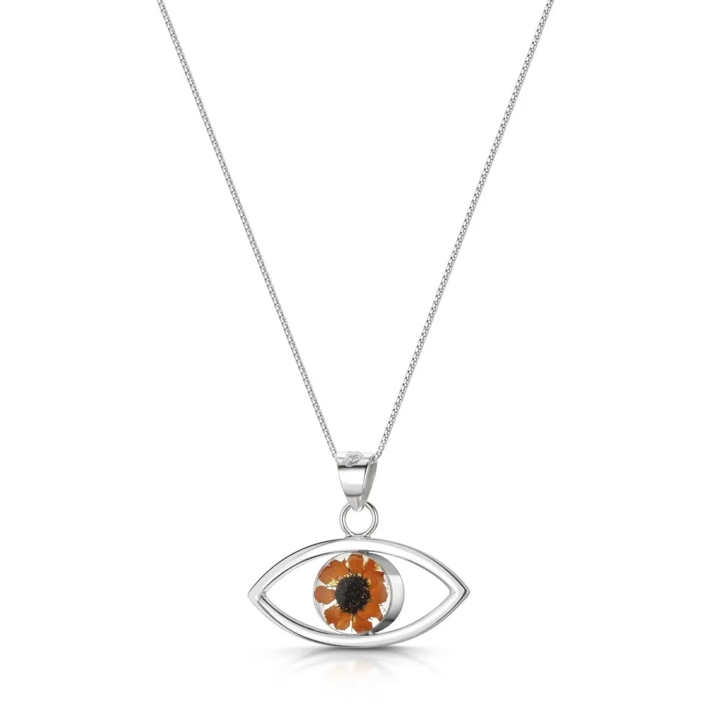 Shrieking Violet Necklaces & Pendants|Sunflower Lucky Eye Silver Pendant Necklace