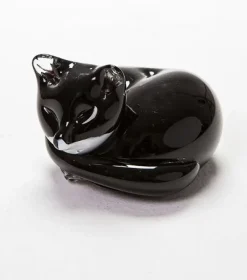Langham Glass|Small Cat at Rest Glass Figurine