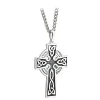 Solvar Necklaces & Pendants|Mens Double Sided Oxidised Silver Celtic Cross Pendant Necklace