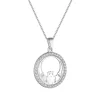 Solvar Necklaces & Pendants|Round Claddagh Sterling Silver & Cubic Zirconia Pendant Necklace