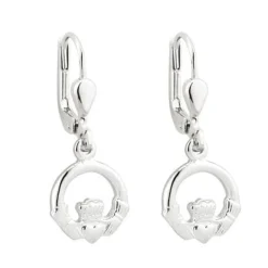 Solvar Earrings|Claddagh Heart Sterling Silver Earrings