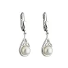 Solvar Earrings|Trinity Knot Pearl Drop Earrings
