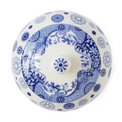 Spode Vases|Blue Italian Brocato Mini Vase