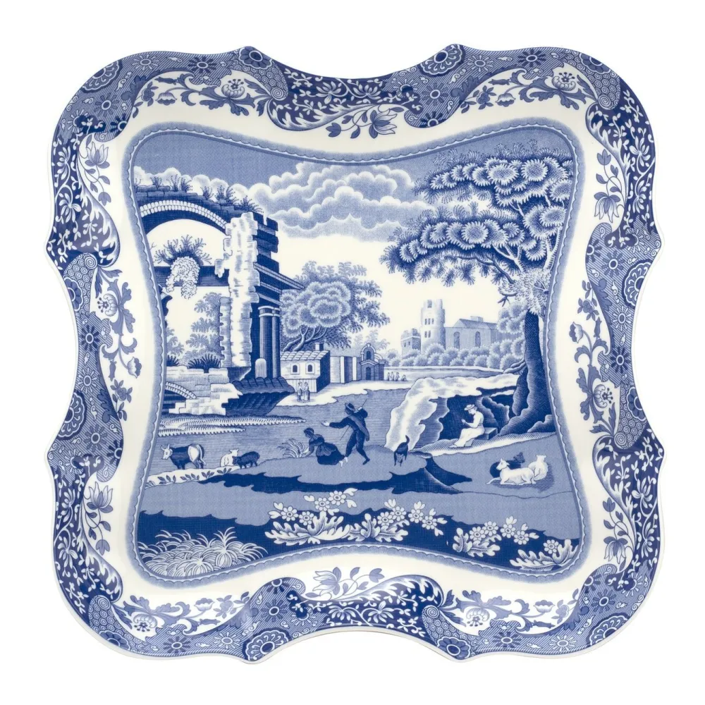 Spode Trays|Blue Italian Devonia Tray