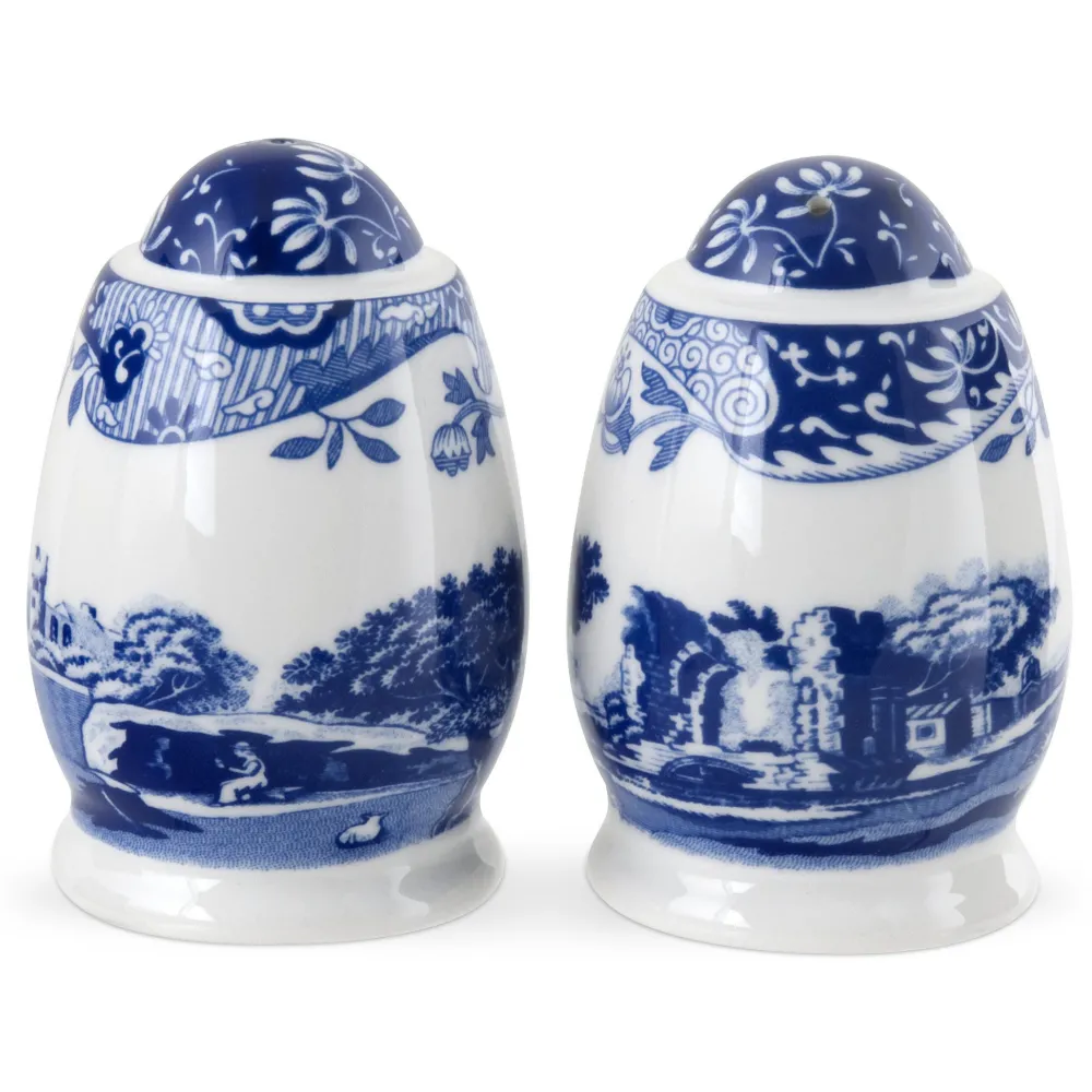Spode Kitchen Tools|Blue Italian Salt & Pepper Set
