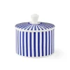 Spode Creamers & Sugar Bowls|Blue Italian Steccato Covered Sugar Bowl