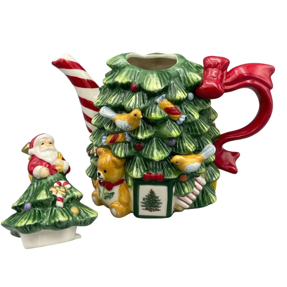 Spode Teapots|Christmas Tree Figural Teapot (250th Anniversary)