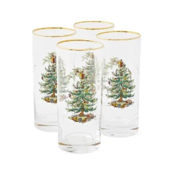 Spode Glasses & Steins|Christmas Tree Highball Glasses Set